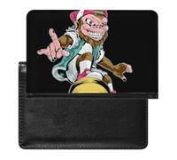 NYKVTG Portefeuille Singe sur Skateboard Porte Carte Crédit Cuir PU Porte Monnaie Couvertures De Passeport