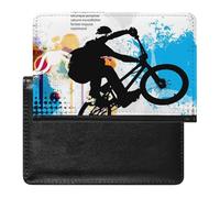 NYKVTG Portefeuille Vélo De Cycliste Porte Carte Crédit Cuir PU Porte Monnaie Couvertures De Passeport