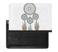 NYKVTG Protecteur De Carte De Vaccination Attrape-Rêves en Plumes Portefeuille Pochette Etui De Protection