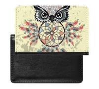 NYKVTG Protecteur De Carte De Vaccination Attrape-Rêves Hibou Portefeuille Pochette Etui De Protection