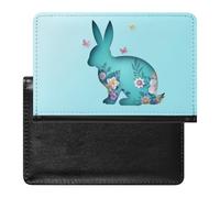 NYKVTG Protecteur De Carte De Vaccination Lapin Fleuri Portefeuille Pochette Etui De Protection