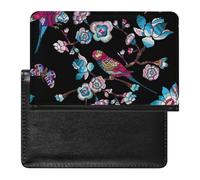 NYKVTG Protecteur De Carte De Vaccination Oiseaux Et Fleurs Portefeuille Pochette Etui De Protection