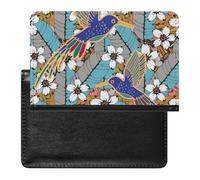 NYKVTG Protecteur De Carte De Vaccination Oiseaux Et Fleurs Portefeuille Pochette Etui De Protection