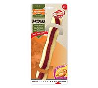 Nylabone Alternative au cuir brut, jouet à mâcher qui ne laisse aucun dégâts, arôme poulet, pour les très gros chiens (+ 23kg), Chiens à mâchouillage puissant/extrême