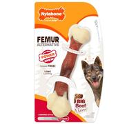 Nylabone Alternative sous forme d’os de cuisse, jouet à mâcher qui ne laisse aucun dégâts, arôme bœuf, pour les très gros chiens (+ 23kg), Chiens à mâchouillage puissant/extrême