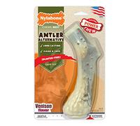 Nylabone Extreme Tough Dog Chew Toy Antler Alternative, Mess-Free, Venison Flavo