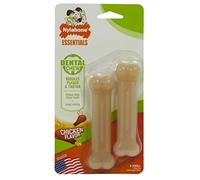 Nylabone Essentials/Os Dentaire à Mâcher à La Mastication Agressive/Pack de 2 Arôme Poulet pour Chien Adulte Pesant Jusqu’à 7 kg1 Unité