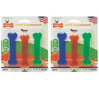 Nylabone FlexiChew Lot de 2 jouets dentaires pour petit chien Beurre d'arachide Saveur bacon