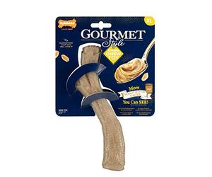 Nylabone Force maximale, Robuste, extrême, Gourmet, infusé avec du Beurre de cacahuète dans Tout l'os, Extra Grand, pour Chiens de Plus de 23 kg.