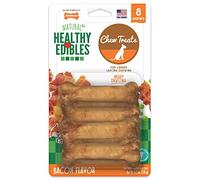 Nylabone Healthy Edibles - Friandises à mâcher Naturelles pour Chiens, Longue durée, saveur Bacon, Taille XS/Petite (Lot de 8)