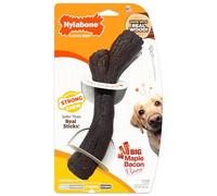 Nylabone Jouet à mâcher en Bois véritable pour Chiens, Jouet en Caoutchouc pour mâcheurs modérés et agressifs, saveur Bacon, Taille XL - 127 kg, 1 pièce