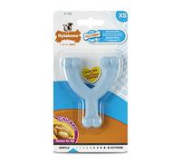 Nylabone, Jouet à mâcher en os pour Chiot, Os à mâcher pour Les Chiots Qui Font Leurs Dents, Forme en Wishbone, Saveur de Poulet, pour Les Chiots de très Petite Taille jusqu'à 7 kg, Bleu