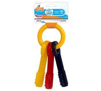Nylabone Jouet à mâcher Clés pour chiots – Nylon thermoplastique, arôme bacon, jusqu'à 16 kg, B