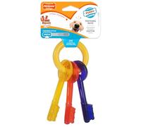 Nylabone Jouet à mâcher pour chiots qui font leurs dents, en forme de rôme bacon, pour les petits chiens/chiots (jusqu’à 11 kg), mâchouilleurs paisibles/qui font leurs dents.