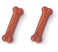 Nylabone Jouet à mâcher résistant Dura, arôme Bacon - Jouet à mâcher pour Chiens à mâchouillage extrême - Moyen - Convient aux Moyen Chiens pesant Jusqu’à 16 Kilos (Lot de 2)