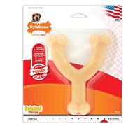 Nylabone Dura Chew Extreme Tough Dog Chew Toy Bone, Chicken Flavour Wishbone, M,