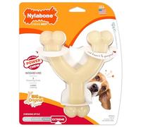 Nylabone Jouet à mâcher résistant Dura en forme d’os de vœux, arôme poulet, pour les moyen chiens (jusqu’à 16kg), Chiens à mâchouillage puissant/extrême