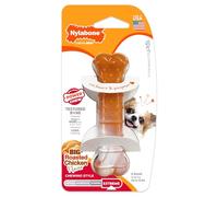 Nylabone Jouet à mâcher texturé en Forme d'os texturé pour Chiens, Durable et résistant pour mâcheurs agressifs, saveur de Poulet rôti, Chiens de Taille XS, jusqu'à 6,8 kg (1 pièce)