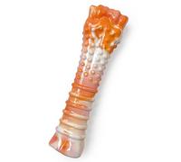 Nylabone Jouet à mâcher texturé en forme d'os texturé pour chiens, durable et résistant pour mâcheurs agressifs, saveur de poulet rôti, chiens de taille XL - 105 kg et plus (1 pièce)