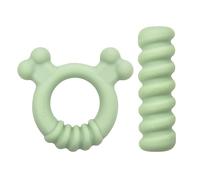 Nylabone Lot de 2 jouets à mâcher en matériau sensoriel pour chiot - Jouets de dentition pour l'ennui et la stimulation - Fournitures pour chiot - Beurre d'arachide sans allergène et saveur de poulet,