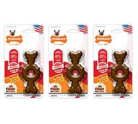 Nylabone Lot de 3 anneaux texturés Power Chew, petits, saveur medley, pour chiens jusqu'à 6,8 kg, fabriqués aux États-Unis