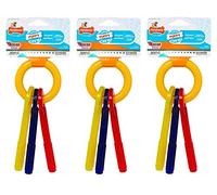 Nylabone Lot de 3 clés de dentition pour chiot, bacon, petite taille