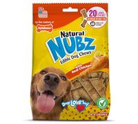 Nylabone Natural Nubz Lot de 20 gâteries au Poulet pour Chien Taille L 20 kg et Plus.