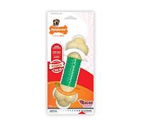 Nylabone os à ronger et jouet dentaire pour les mâcheurs agressifs, double texture, goût bacon - Moyen - Convient aux moyen chiens pesant jusqu’à 16 kilos