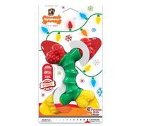 Nylabone Power Chew Holiday Double Bone Jouet à mâcher durable pour chiens, saveur de côtes de bœuf, taille M, jusqu'à 13,6 kg (1 pièce)