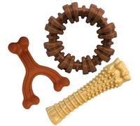 Nylabone Power Chew Lot de 3 jouets à mâcher indestructibles pour chien agressifs, 3 formes et saveurs, mélange de saveurs, grand/géant