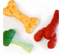 Nylabone Power Chew Lot de 3 Jouets à mâcher Mignons pour Chiens agressifs, Jouets pour Chiens résistants, saveur de Filet Mignon, de Fromage et de Bacon, Grand/géant
