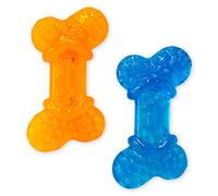 Nylabone Set de 2 Jouet Souple à Mâcher Beurre de Cacahuètes/Bacon pour Les Tout Petits Chiens Jusqu'à 4 kg