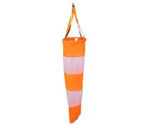 Nylon Airport Windsock RIP Arrêt Sac de chaussette de mesure du vent extérieur avec courroie réfléchie résistante aux intempéries pour la météorologie Exploration de l'huile (1 mètre rouge et blanc