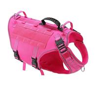 Nylon Ajusté Military Tactical Dog Camping Training Randonnée Gitre De Harnais De Chasse Fit pour Labrador Bulldog German Shepherd,Un,M