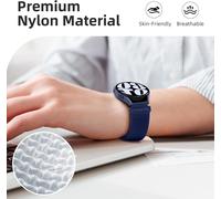 Nylon Bracelet 20Mm Compatible Avec Samsung Galaxy Watch 7 6 5 4 Fe Bracelet 40Mm 44Mm - Garmin Vivoactive 5 3, Band Pour Galaxy Watch 5 Pro 6 Classic 4 Classic 3 41Mm, Bleu[MON9263410]