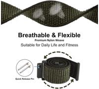 Nylon Bracelet Compatible Avec Coros Pace Pro, 22mm Réglable Boucle Nylon Respirant Sport Loop Bracelet, Homme Femme - Grey[Mon9262061]