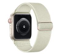 Nylon Bracelet élastique compatible avec Apple Watch 38/40/41/42/44/45/46/49mm - Loop sport tressé Ultra SE Series 11 10 9 8 7 6 5 4 3 2 1 (Lumière stellaire)