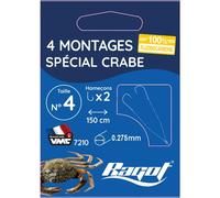 Nylon carnassier Ragot Crab Rig H2/0 35 (x2) Bleu 0,35 mm