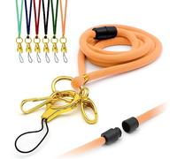 Nylon Cordons Tour de Cou avec Lanière Breakaway anti-étouffement clip en métal Plaqué or, Corde 5mm pour badge d'identité pour Porte Badge Par LanyardsTomorrow Pêche 1 Pièce