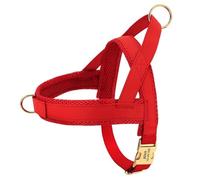 Nylon en Filet en Filet Respirant Doux Personnalisé sans Traction Gitre De Faisceau De Formation pour Chiens Ajusté pour Labrador French Bulldog,Rouge,M
