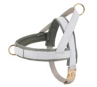 Nylon en Filet en Filet Respirant Doux Personnalisé sans Traction Gitre De Faisceau De Formation pour Chiens Ajusté pour Labrador French Bulldog,Gris,XL