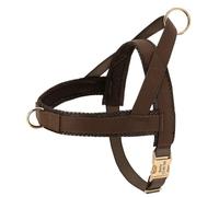 Nylon en Filet en Filet Respirant Doux Personnalisé sans Traction Gitre De Faisceau De Formation pour Chiens Ajusté pour Labrador French Bulldog,Brun,S