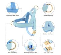 Nylon en Filet en Filet Respirant Doux Personnalisé sans Traction Gitre De Faisceau De Formation pour Chiens Ajusté pour Labrador French Bulldog,Brun,L