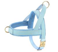 Nylon en Filet en Filet Respirant Doux Personnalisé sans Traction Gitre De Faisceau De Formation pour Chiens Ajusté pour Labrador French Bulldog,Bleu,M