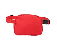 Nylon Fanny Pack, Courroie réglable Bag de Taille de Grande capacité 600d Nylon Fashion Fanny Pouche pour Femme, Fitness Adulte, Marche, randonnée (Red)