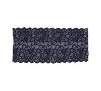 Nylon Lace Ribbon 23cm Wide | High Elasticity & Soft Skin - Friendly Material | Shoe Laces/Hair Bows/Clothing Trim | 10 Yards Sewing Craft Ribbon for DIY Accessories (Dark Blue)