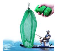 Nylon Mesh Fish Storage Bag - Drawstring Catch Sack for Fish, Produce, Vegetables and Outdoor Equipment, Reusable Breathable Storage Organizer | Fishing Trips, Camping, Sports Activities, Lightweight