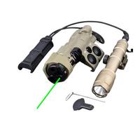 Nylon ML C1+ Box Laser Sight Indicateur (avec IR + Rouge/Vert/Bleu + Lumière de Remplissage IR + Lumière LED 220lm), & Lampe de Poche Forte M600C & Double Interrupteur à Distance Modulaire (SF + Prise