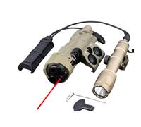 Nylon ML C1+ Box Laser Sight Indicateur (avec IR + Rouge/Vert/Bleu + Lumière de Remplissage IR + Lumière LED 220lm), & Lampe de Poche Forte M600C & Double Interrupteur à Distance Modulaire (SF + Prise