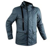 Nylon Oxford Textile Blouson Moto Sport Impermeable Protections Capuche Bleu